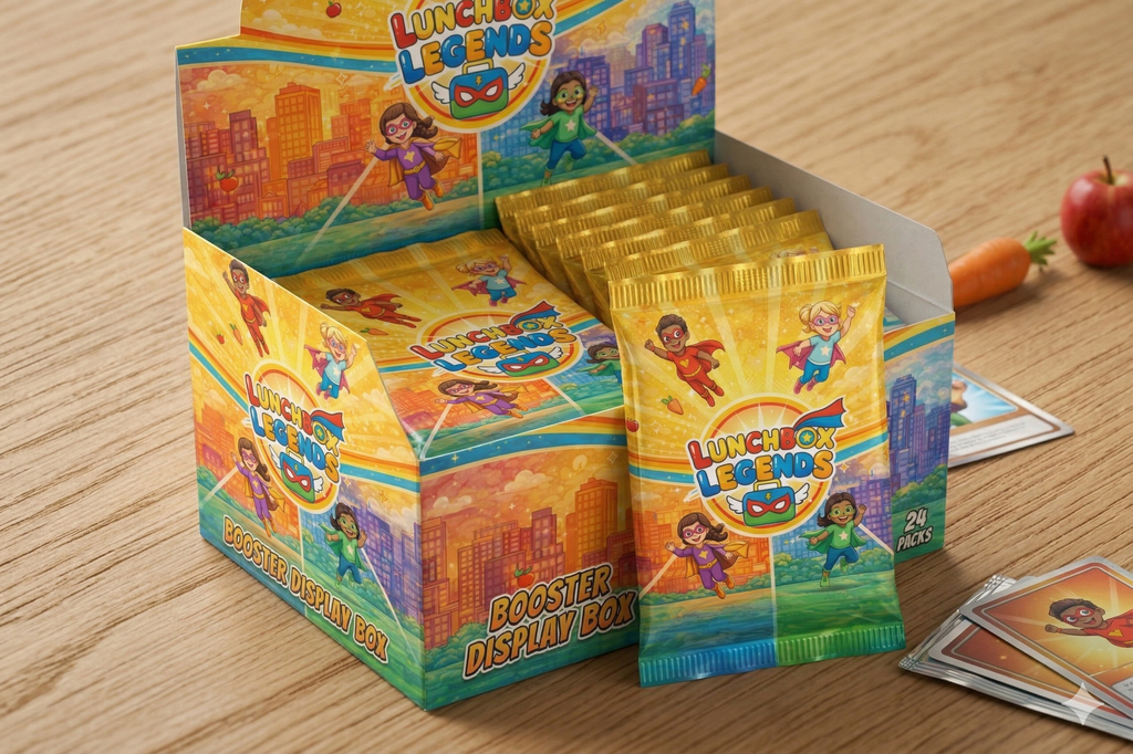 Lunchbox Legends Starter Pack — 12 Custom Superhero Cards